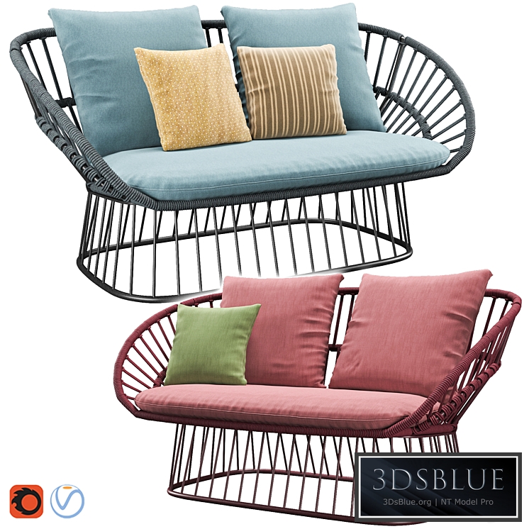 Cala 2 Seater Garden sofa By Kettal