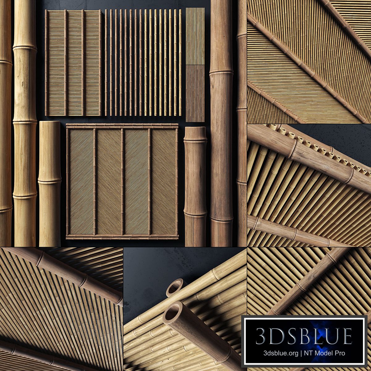 Ceiling bamboo angle n1 / Corner bamboo ceiling