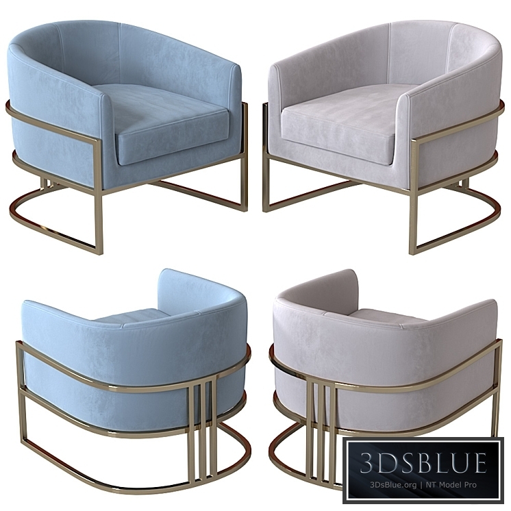 Armchair Monica Gold by Mdehouse