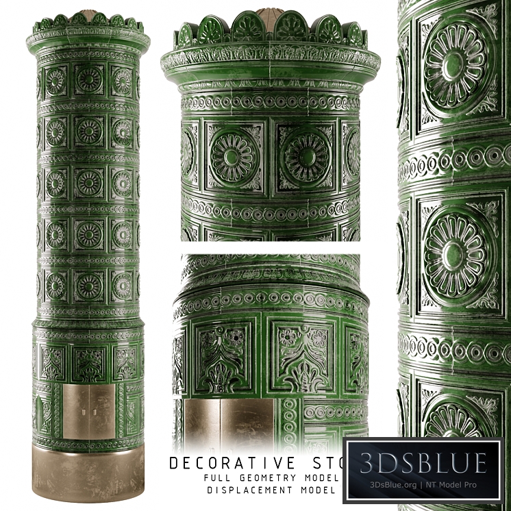 Decorative XIX. century tiled stove