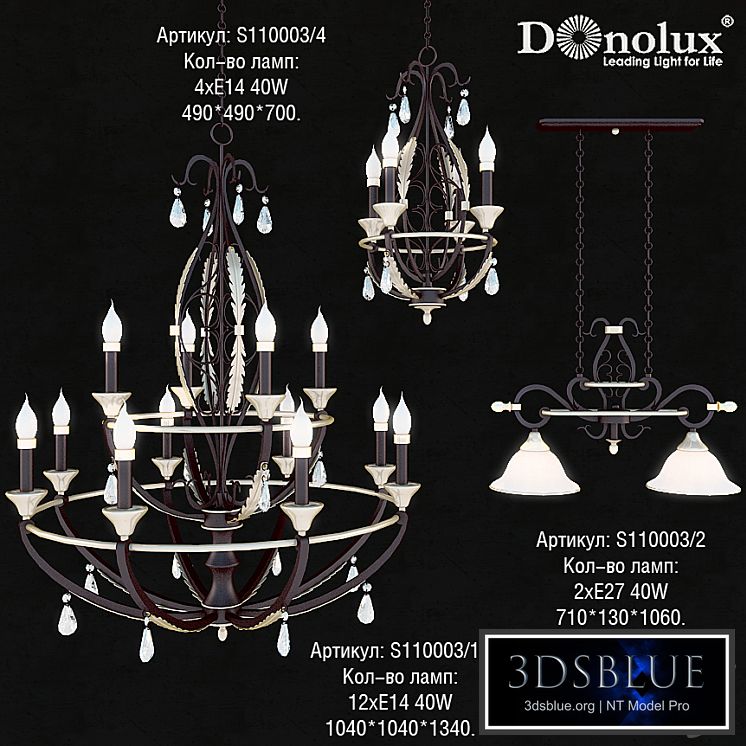 Chandeliers and suspension Donolux Gotico