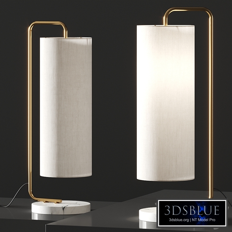 Crate and Barrel Oralee Glass Cylinder Table Lamp