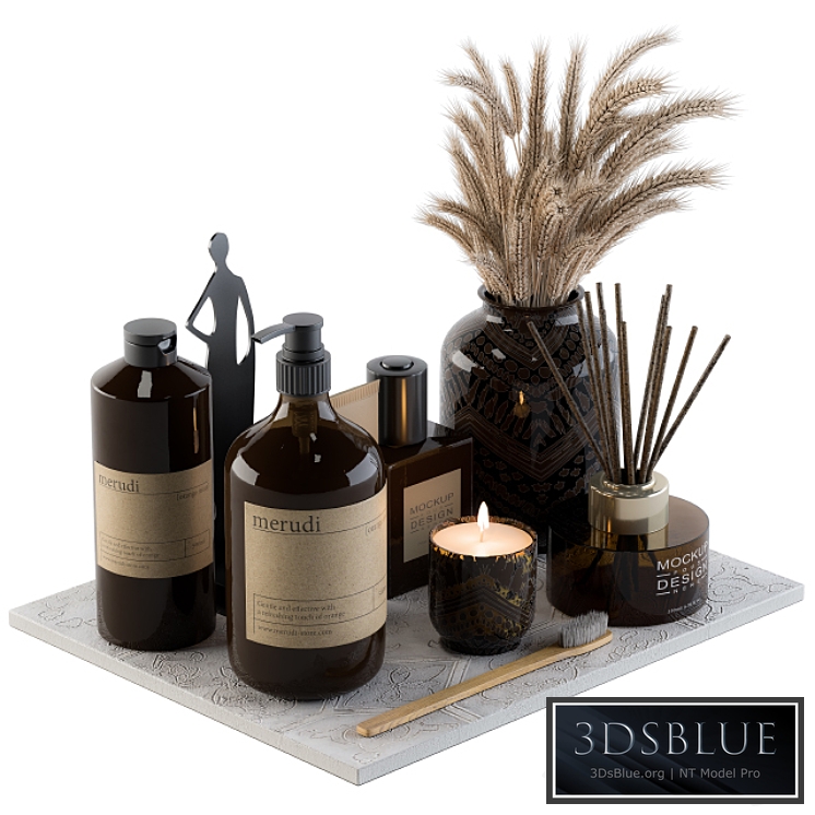 Bathroom Decor Set 04 - Brown