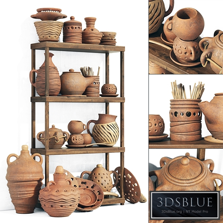 Dishes clay rack n8 / Pottery rack N8