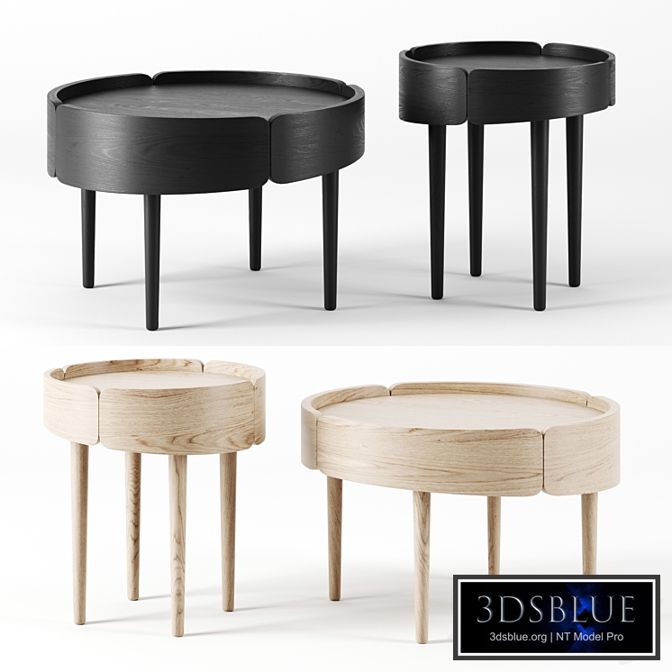 Skirt coffee tables by Woud