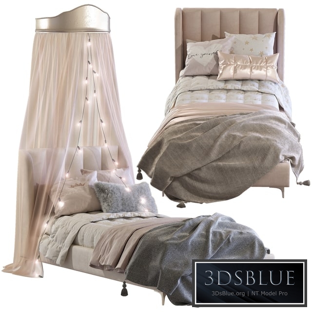 Bed Blush Lizbeth Velvet Single Bed 3