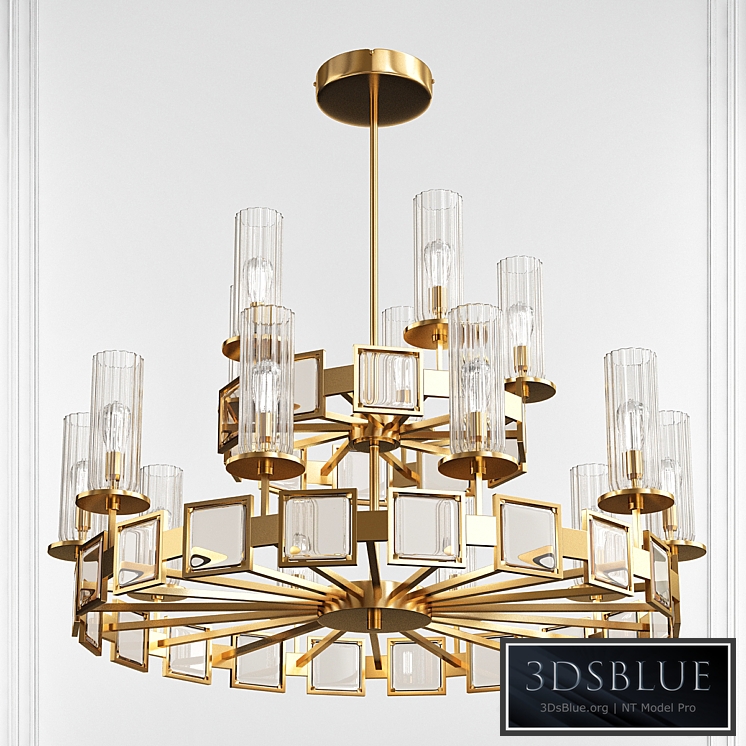 DECORATIVE TIERED GOLD CHANDELIER