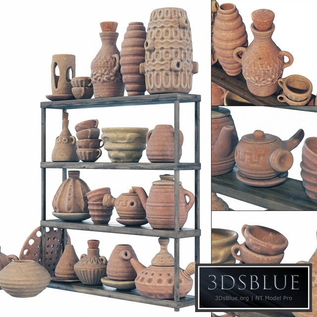 Dishes clay rack n9 / Clay crockery rack No. 9