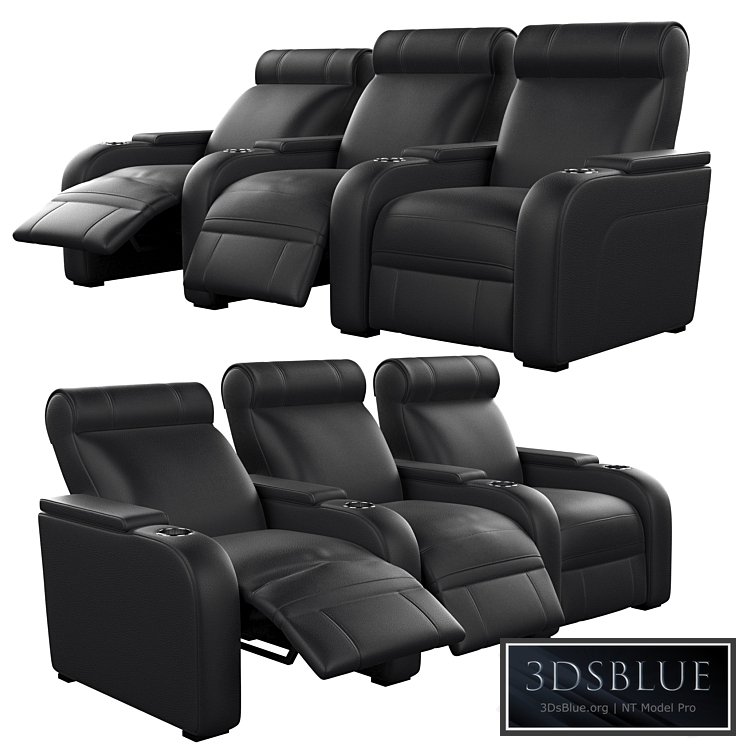 Modular cinema seat 3 positions