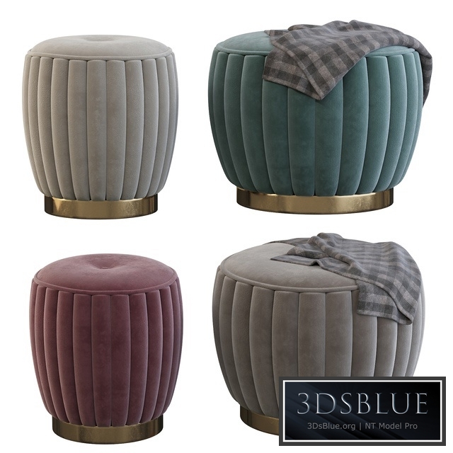 Velvet pouf