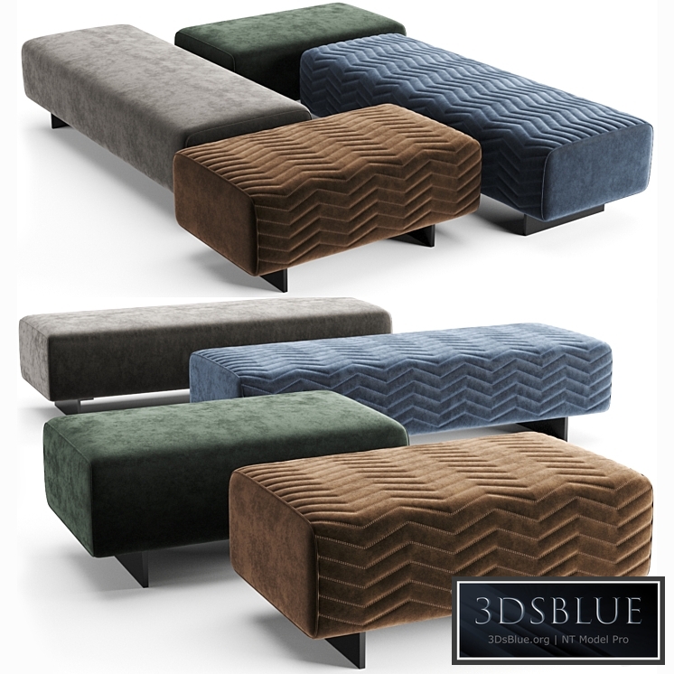 Minotti quincy chevron benches