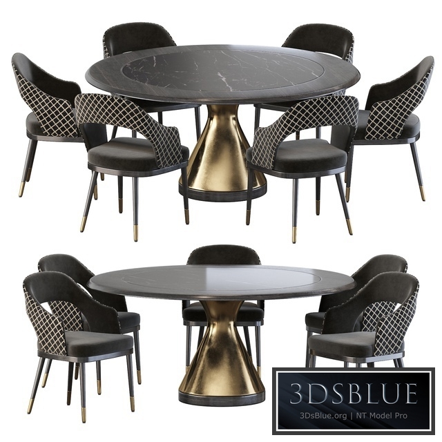 Stainless Steel Chair and Dolly Tonin Casa table