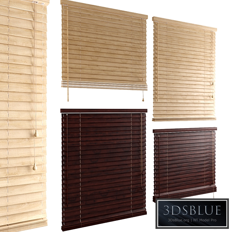 Horizontal bamboo blinds