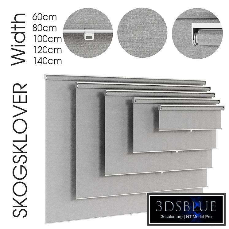 SKOGSKLÖVER. Roller blind.grey