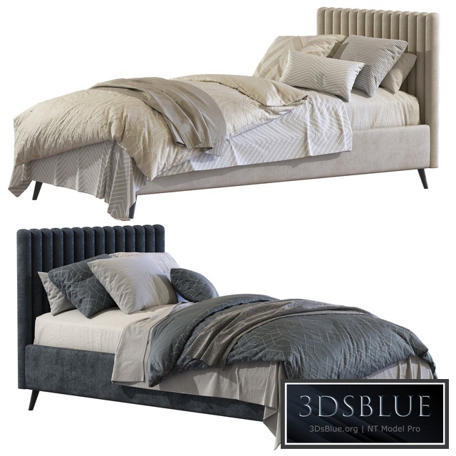 Bed with a soft headboard 4