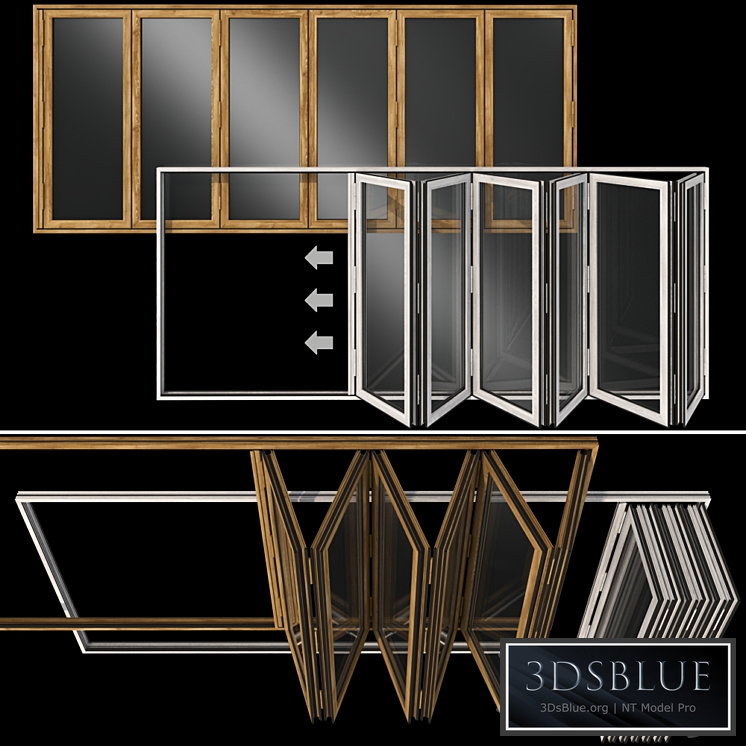 Folding stained Glass Wooden Doors 32