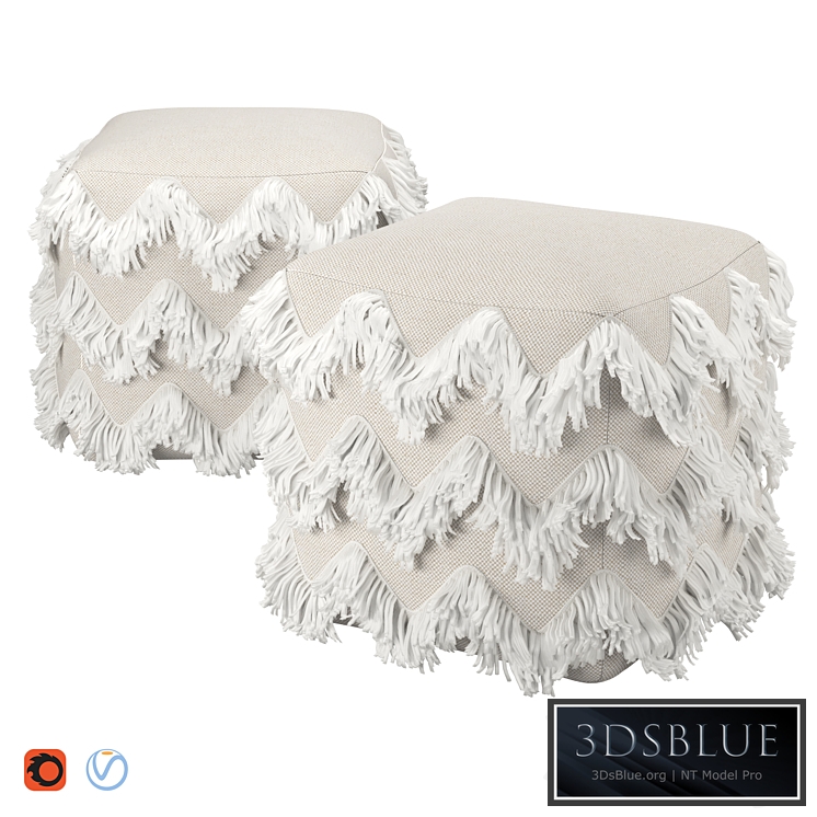 Fringed Pouf