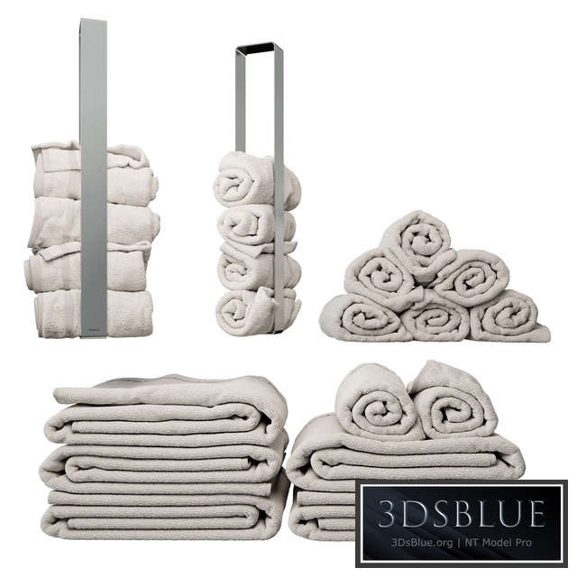 Blomus towel set with holder