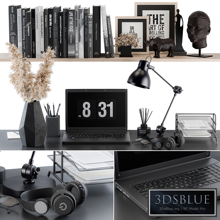 Decorative office supplies Black Set
