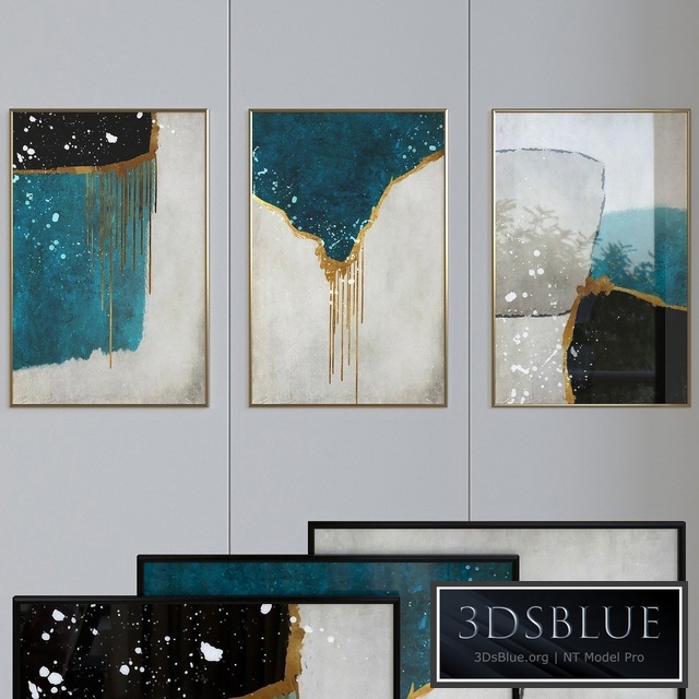 Canvas painting with frame 012