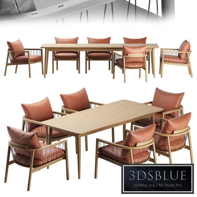 Kerry Lounge Chair Tate Walnut Extendable Midcentury Dining Table