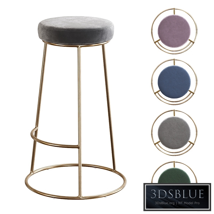 Rockett St George / Atlantis Velvet Bar Stool