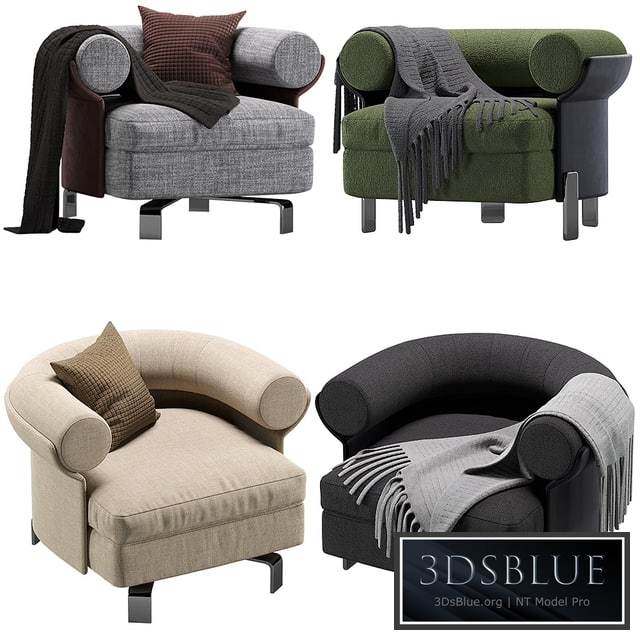 Minotti Mattia armchair 4 colors version