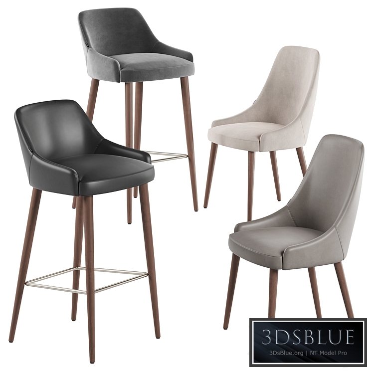 Luxdeco Torre Adima side chair and barstool