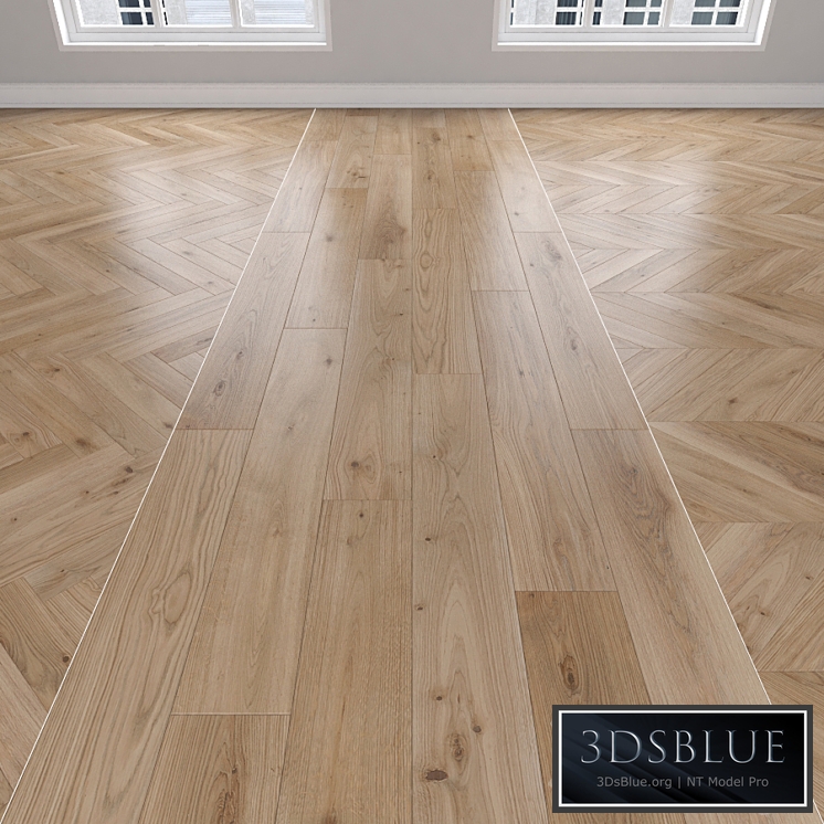 Parquet Oak, 3 types: herringbone, linear, chevron.