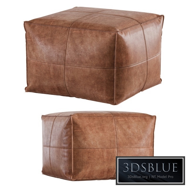 Cb2 / Leather Pouf