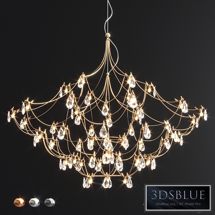 Crystal galaxy quasar chandelier