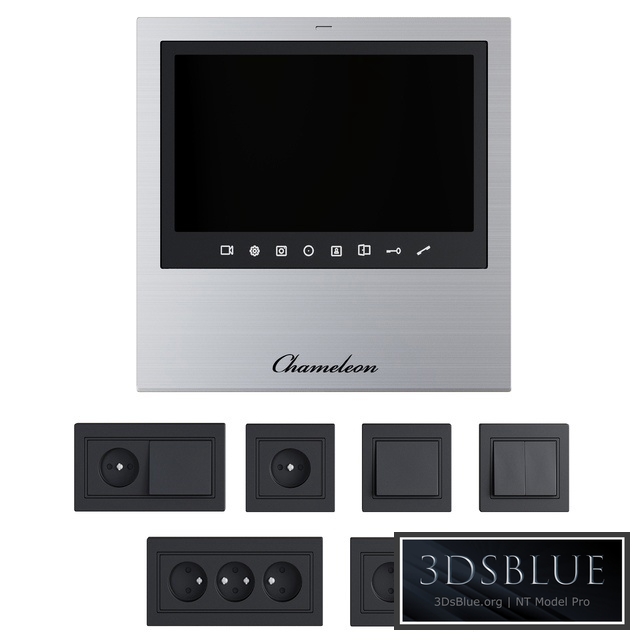 Set of electrical equipment in the hallway / Video intercom Chameleom Model S # 11