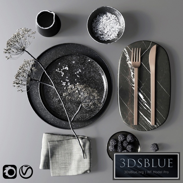 Black tableware