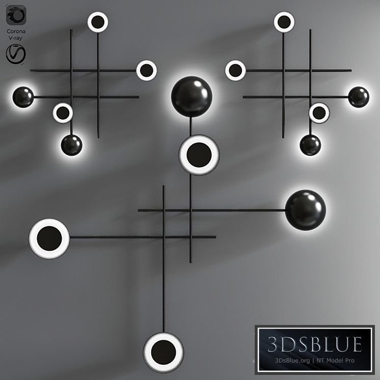 Gaia - Modern suspended or wall led lamp