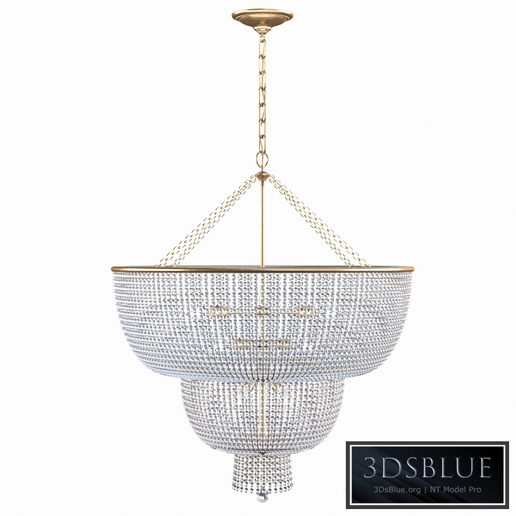 Jacqueline Two-Tier Chandelier in Hand-Rubbed An