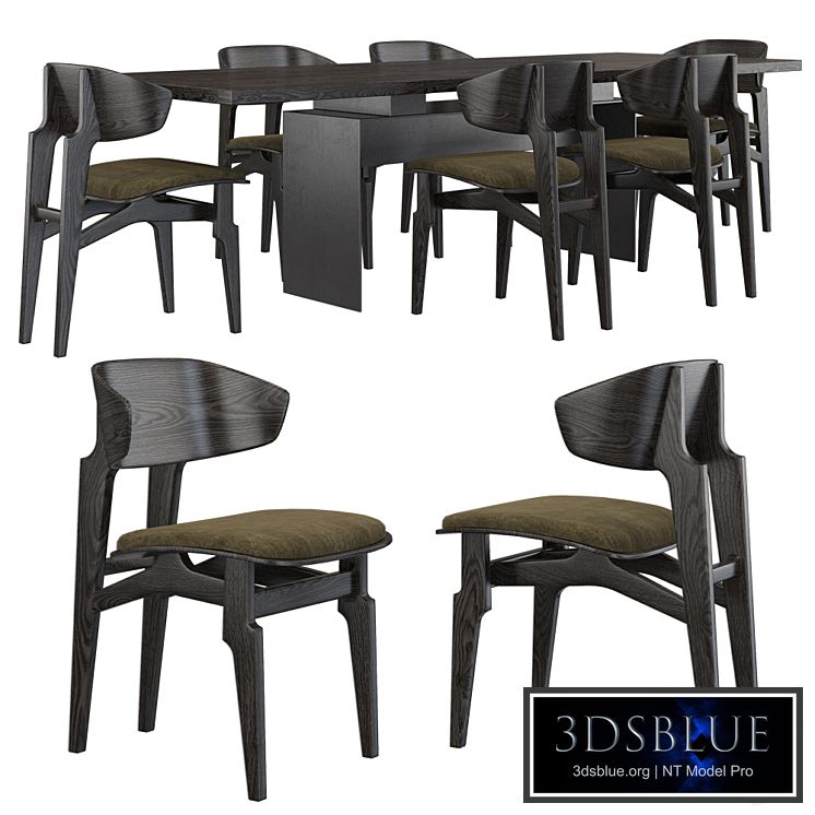 Okha Basilisk chair / Okha Bison table