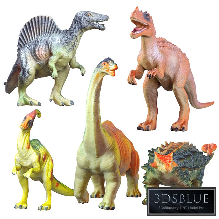 Collection of Five Dinosaur Toys