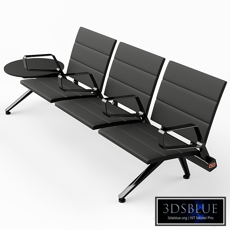 Poltrona Frau Flair Airport Seating System Black