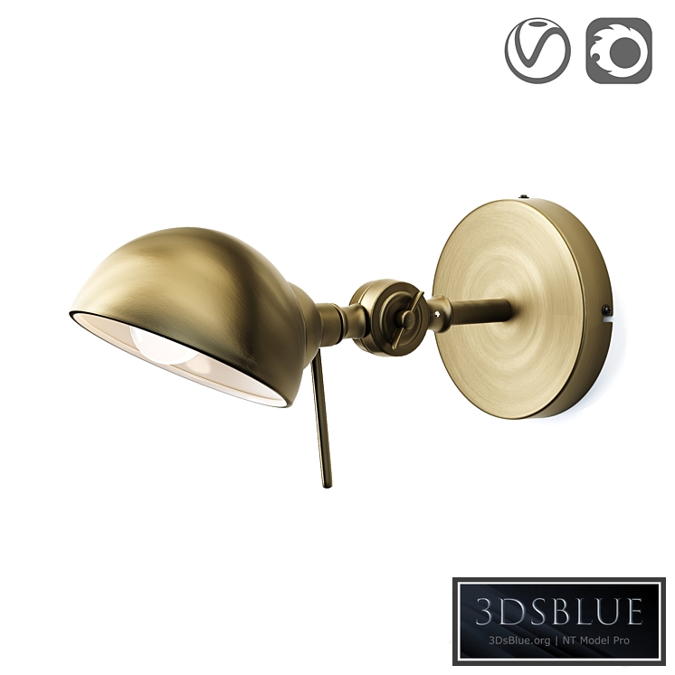 Metal wall lamp Kikan