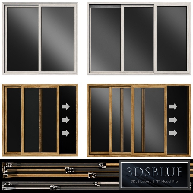 Sliding stained glass wooden doors