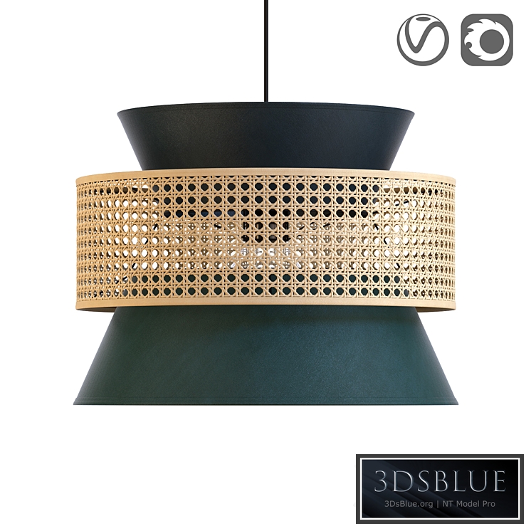 Wicker lampshade for DOLKIE chandelier