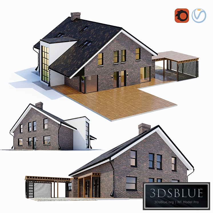 Large cottage with a carport