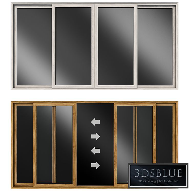 Sliding stained glass wooden doors