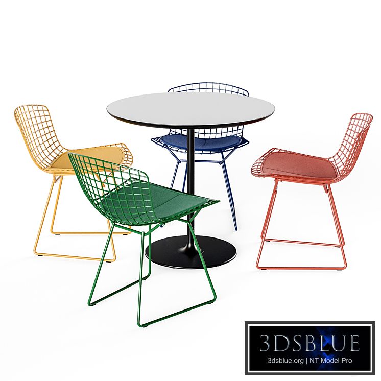 Knoll Bertoia Side Chair Arper Dizzy Table