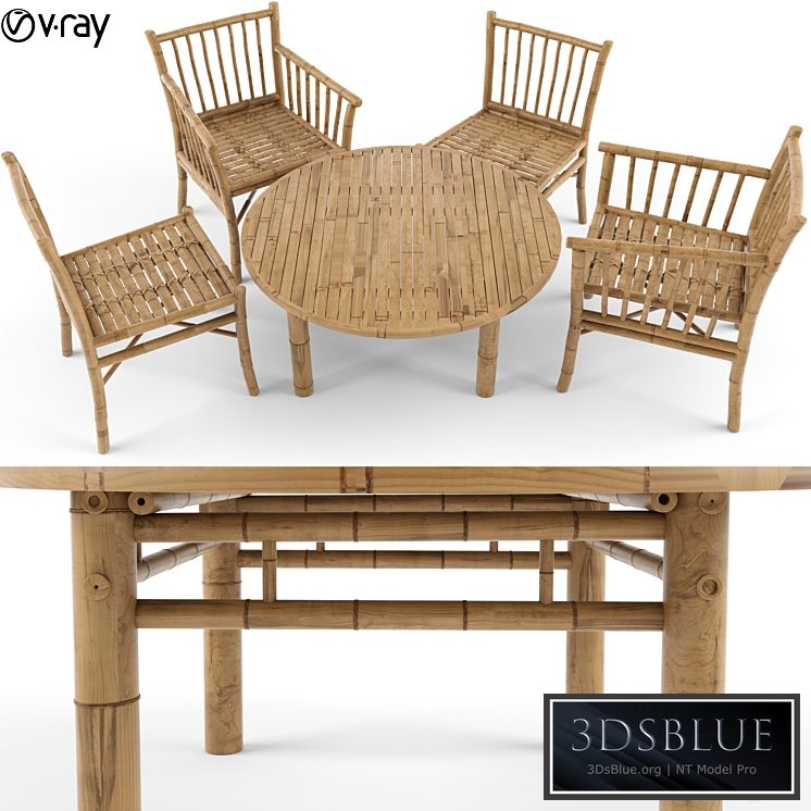 Furniture Bamboo Table Chair