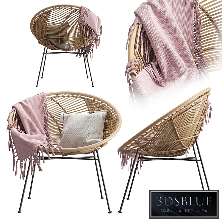 Rattan Lounge Chair HK-Living