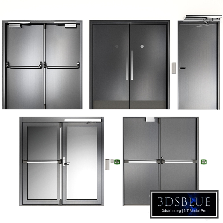 Metal swinging fire doors
