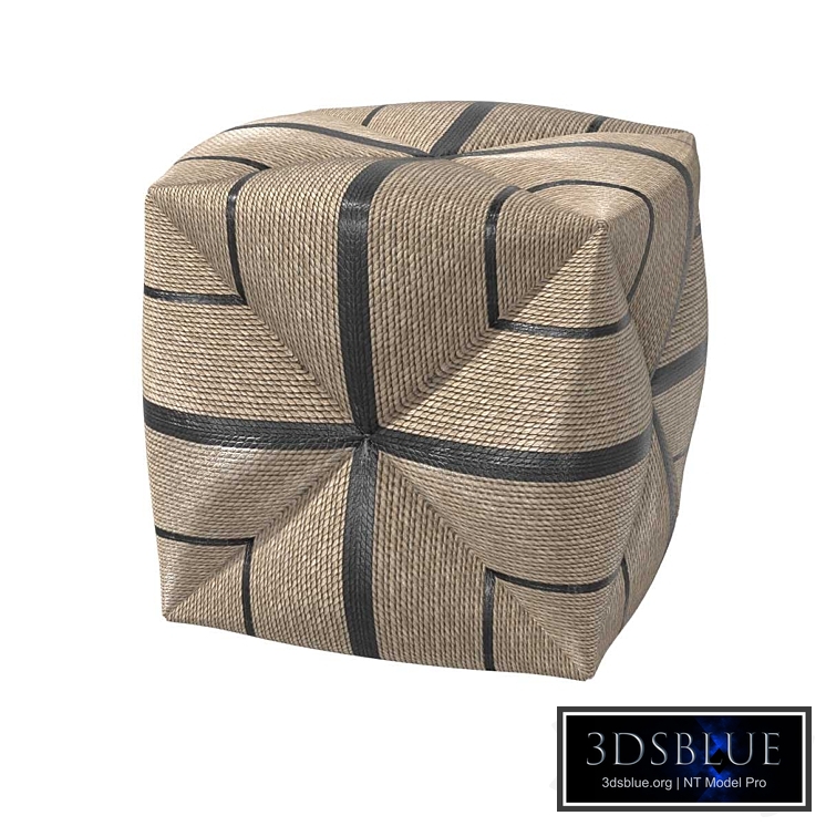 Palecek Fritz Rope Square Ottoman