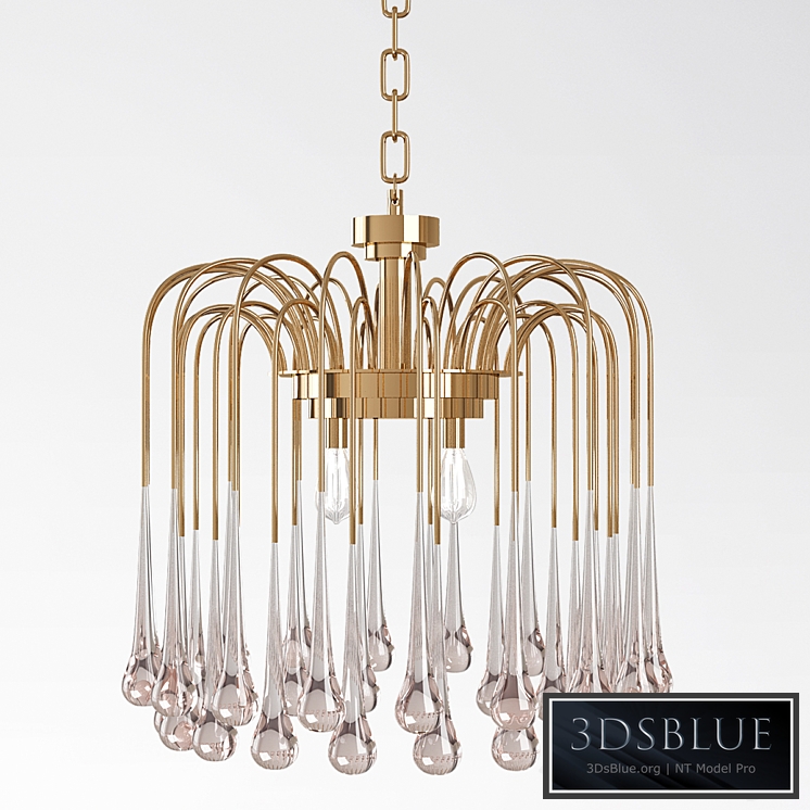 Beveled Murano Glass Teardrop Chandelier