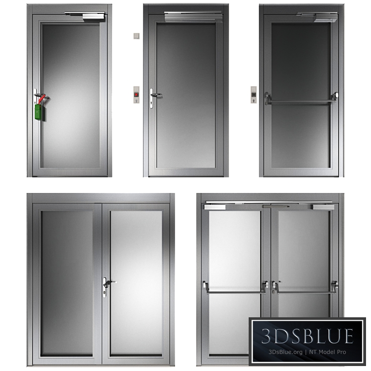 Metal swinging fire doors